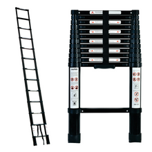 Load image into Gallery viewer, 3.8m black telescopic ladder-Kumpl