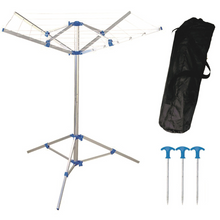 Lade das Bild in den Galerie-Viewer, Portable Folding Rotary Camping Caravan Clothes Line With Carry Bag