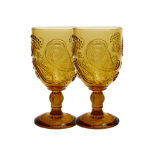 Load image into Gallery viewer, amber goblet set-Kumpl