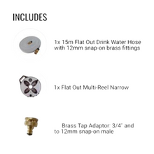 Lade das Bild in den Galerie-Viewer, Schlauchaufroller schmal mit 15M Trinkwasserschlauch - Grau