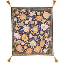 Lade das Bild in den Galerie-Viewer, Wandering Folk Picknickdecke Grandé Fleur Nightshade, Boho, Wasserdicht ; Farbe: Dunkel Blau, Violett ; mit Blumenmuster ; Produktfoto Ausgebreitete Decke