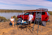 Load image into Gallery viewer, Awning Buddy. 2er Pack. Verankerung am Boden zusammen mit Kitchen Buddy. Farbe: Schwarz. Navigator.