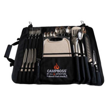 Load image into Gallery viewer, Camping Bestecktasche mit Essbesteck - Cutlery Roll (B-Ware)
