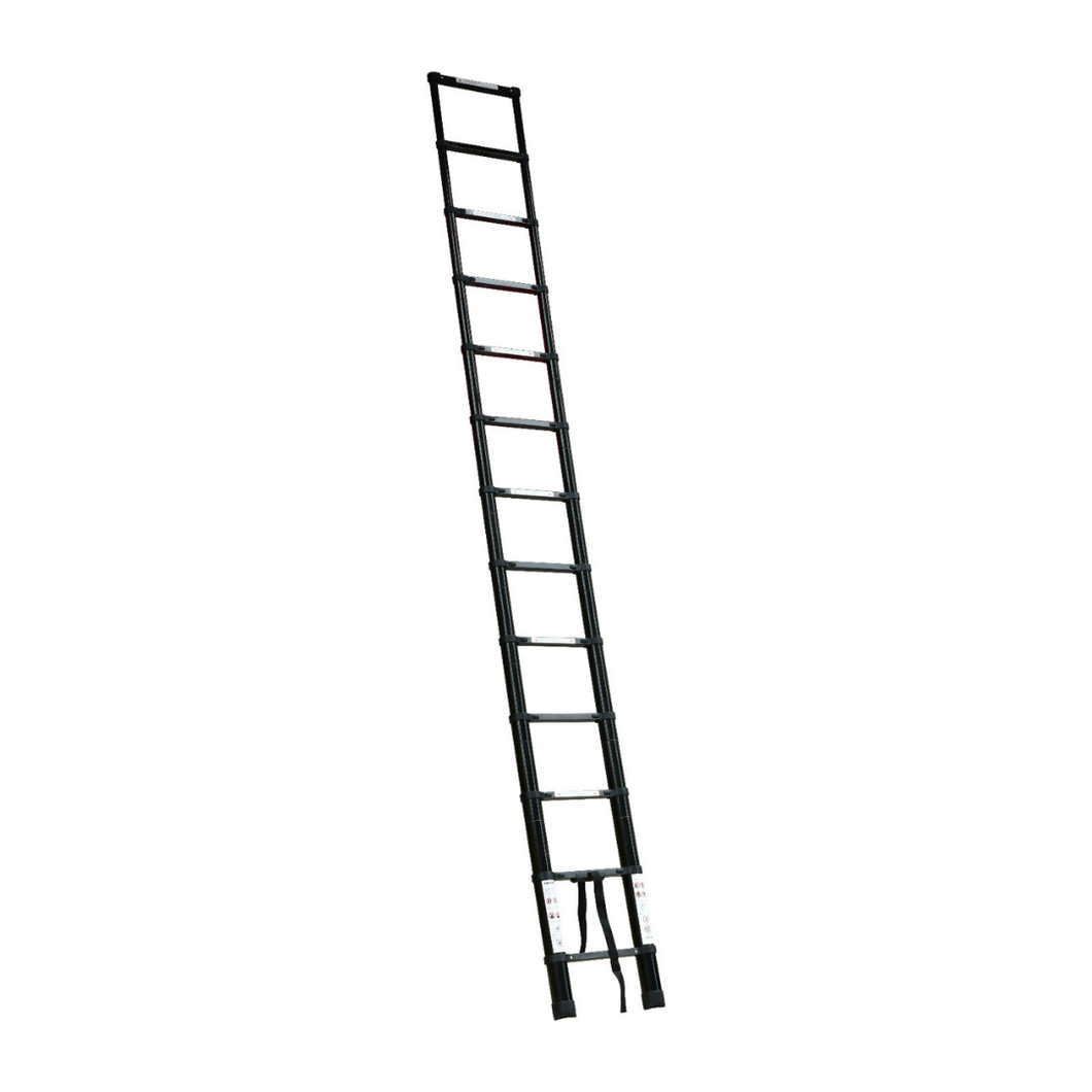 3.8m black telescopic ladder-Kumpl