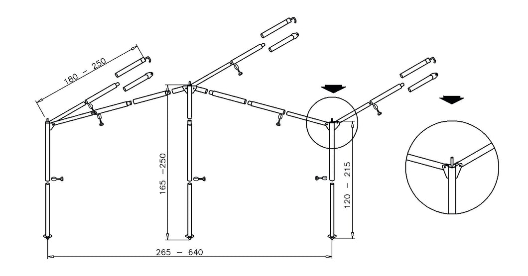 Gestänge Standard-Alu