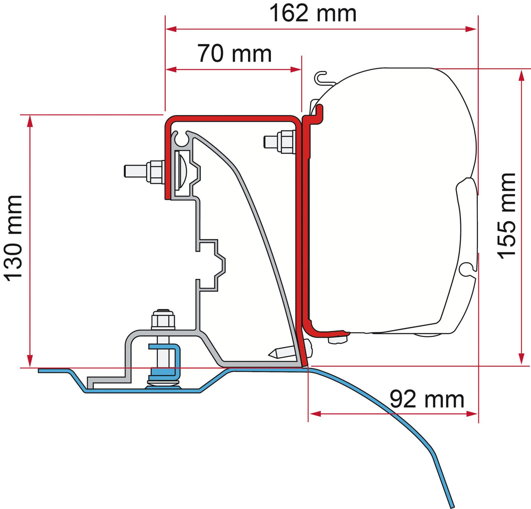 Adapter FD from 07 H2 Roof Rail