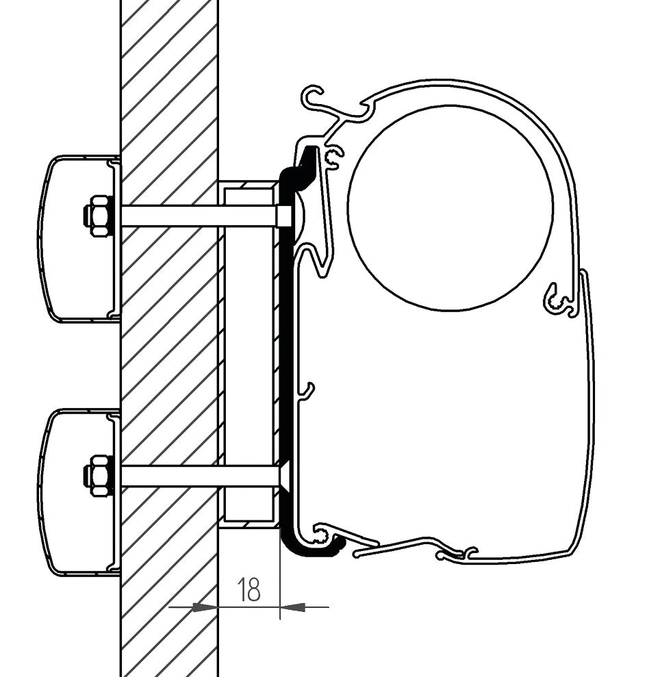 Adapter Dethleffs Globebus 300 cm (S)