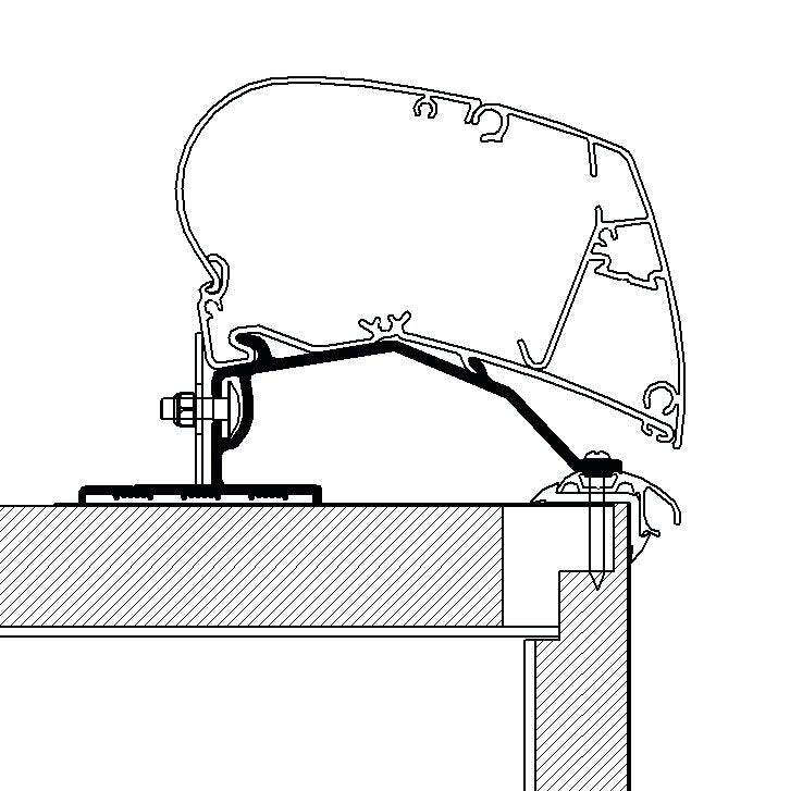 Caravan Roof Adapter 450 cm (S)