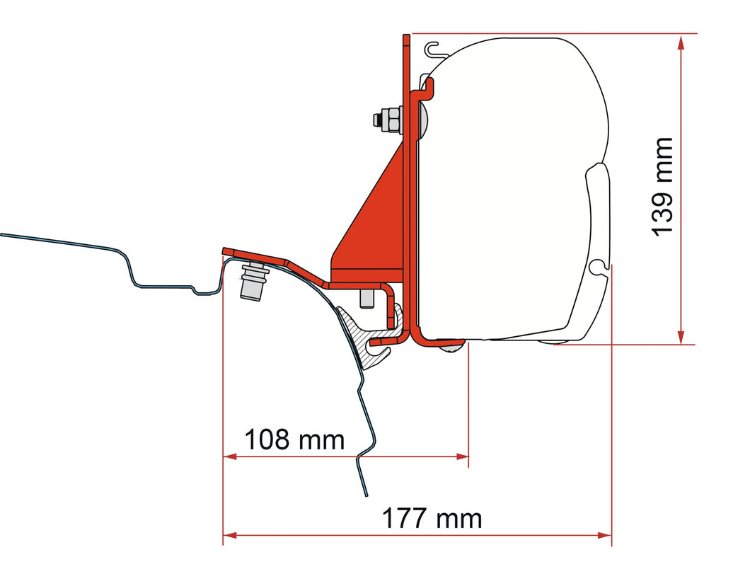 Adapter kit Multirail Reimo Mod. 23