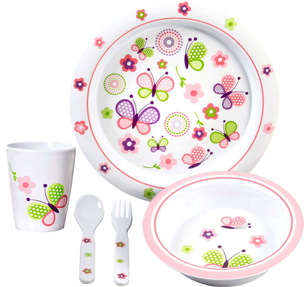 Butterfly Girl children's tableware set