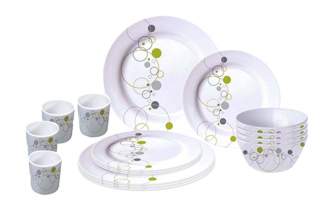 Melamine set DROPS LIME 16 pcs (R)