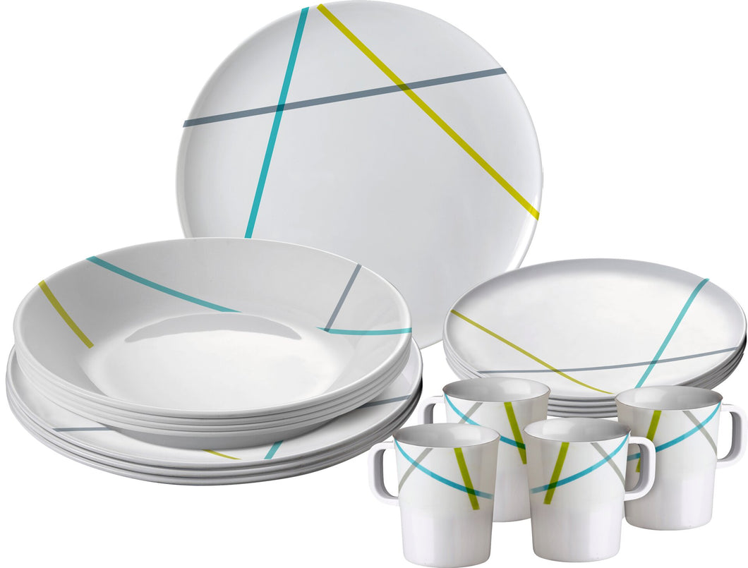 Melamine set LINES 16 pcs.