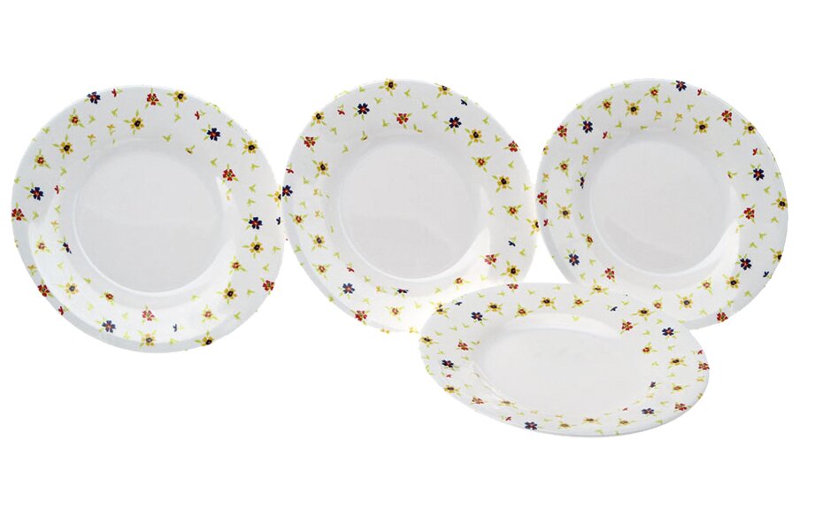 Dessert plate RAINBOW FLOWERS 4 pcs (R)