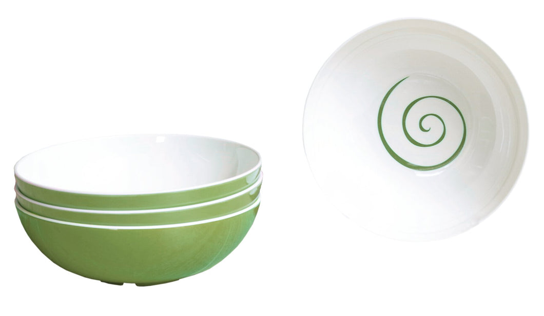 Cereal bowl set TWIST green 4 pcs (R)