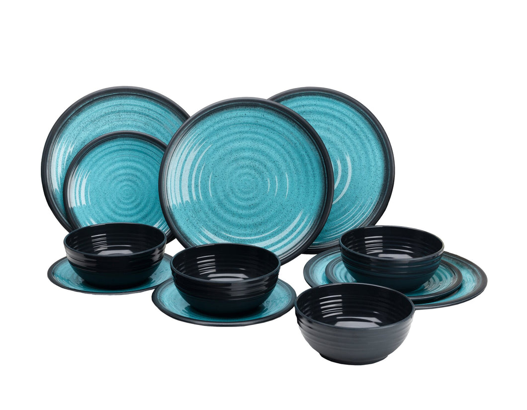 Premium Granite-Aqua melamine set