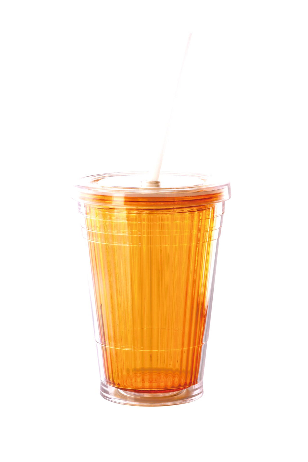 Cup with straw orange (R)