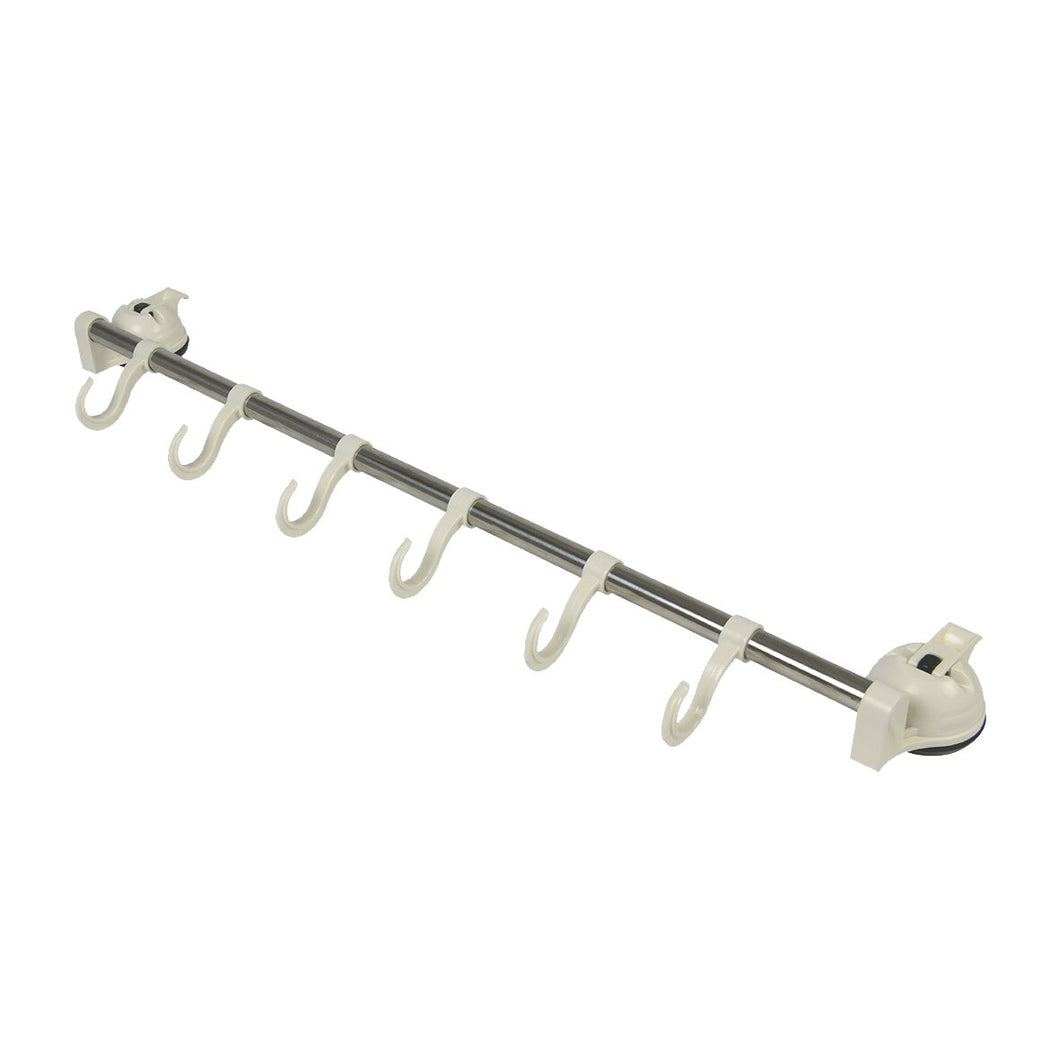 Bar with 6 hooks and suction cup (A)