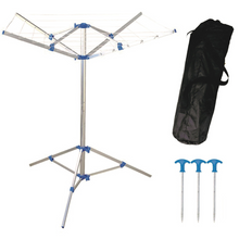 Load image into Gallery viewer, Portable Folding Rotary Camping Caravan Clothes Line With Carry Bag
