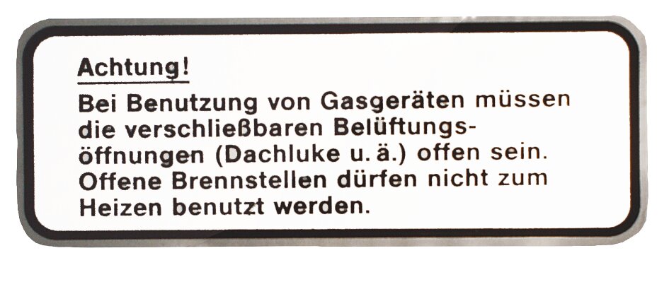 Gas warning sign