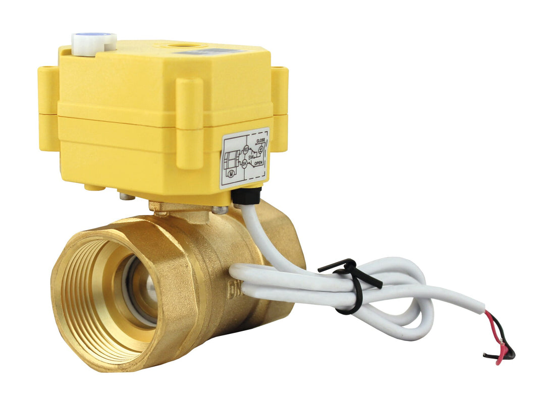 Electric ball valve measuring 1 1/4 inch