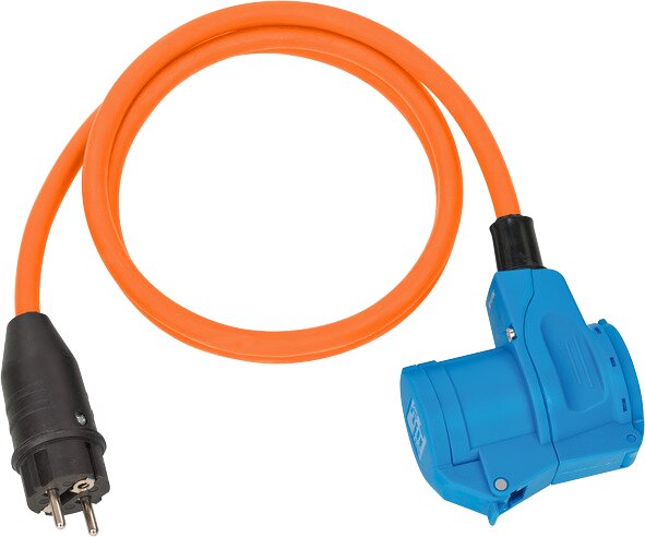 Adapterkabel CEE W-Kupplung Orange