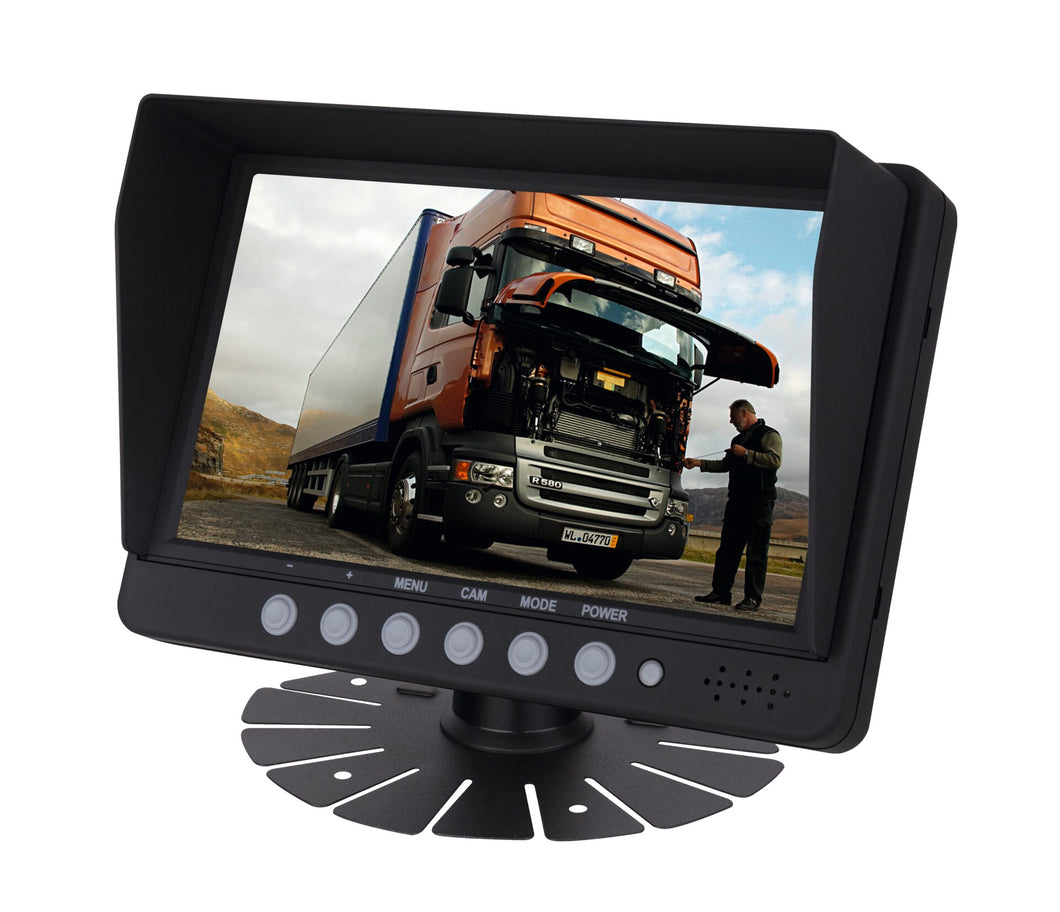 Rear view camera monitor 7 inch 4 inputs