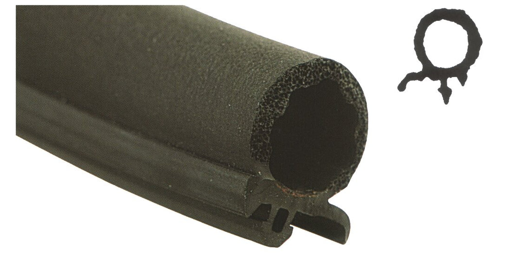 Plastic profile black Tabbert (per m)