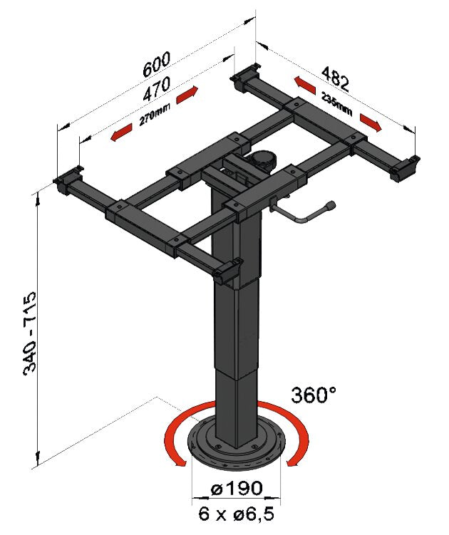 Lift frame with twist anthracite