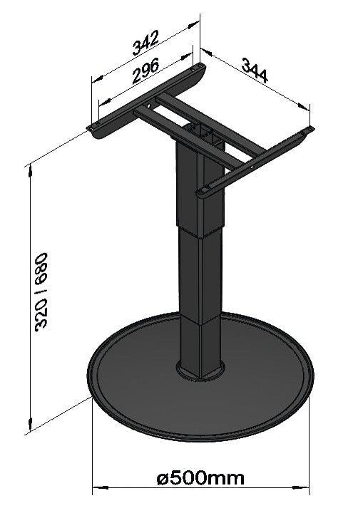 Click-clack lift frame for caravans