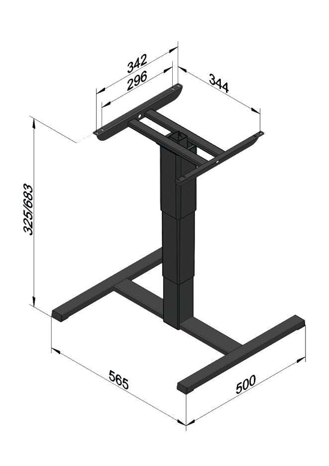 Click-clack lift frame for caravans