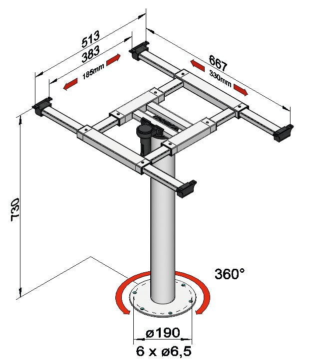 Fixed column with torsion and sliding