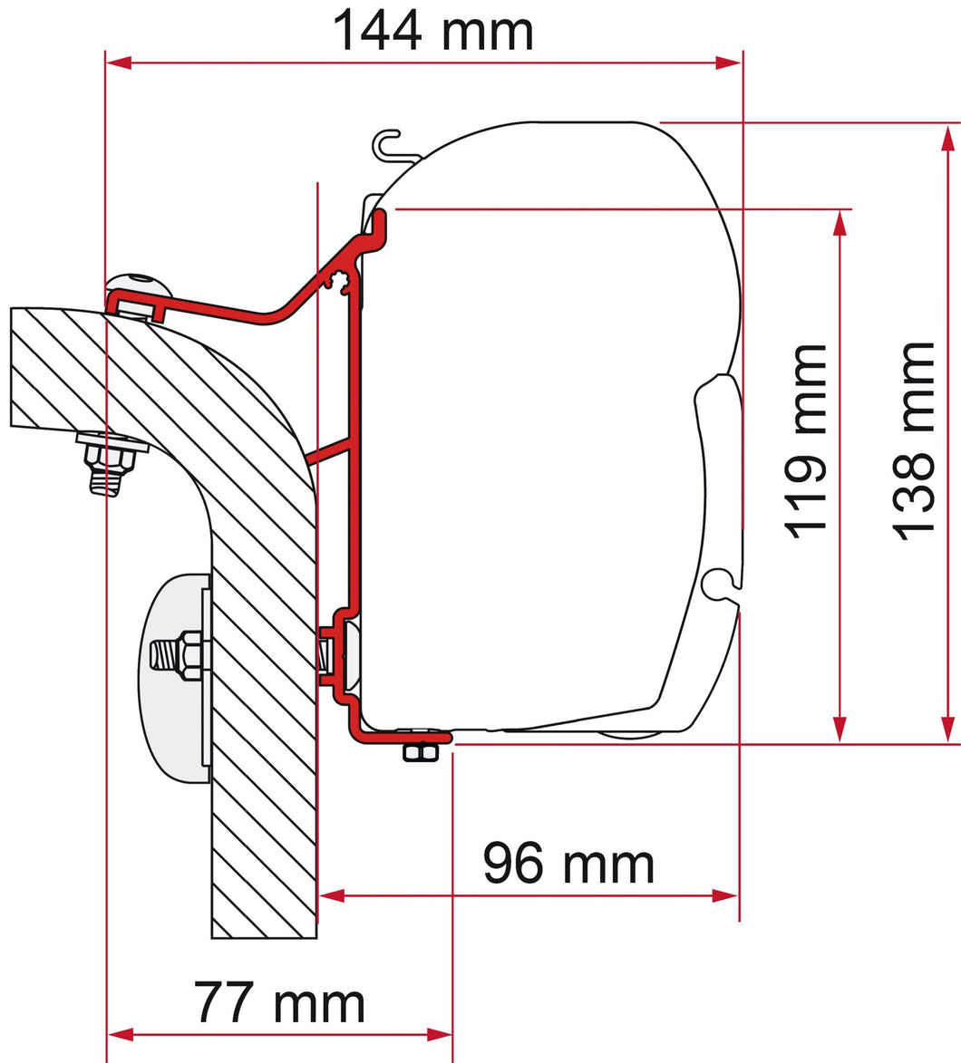 Adapter Hymer Van-B2 400 cm (S)