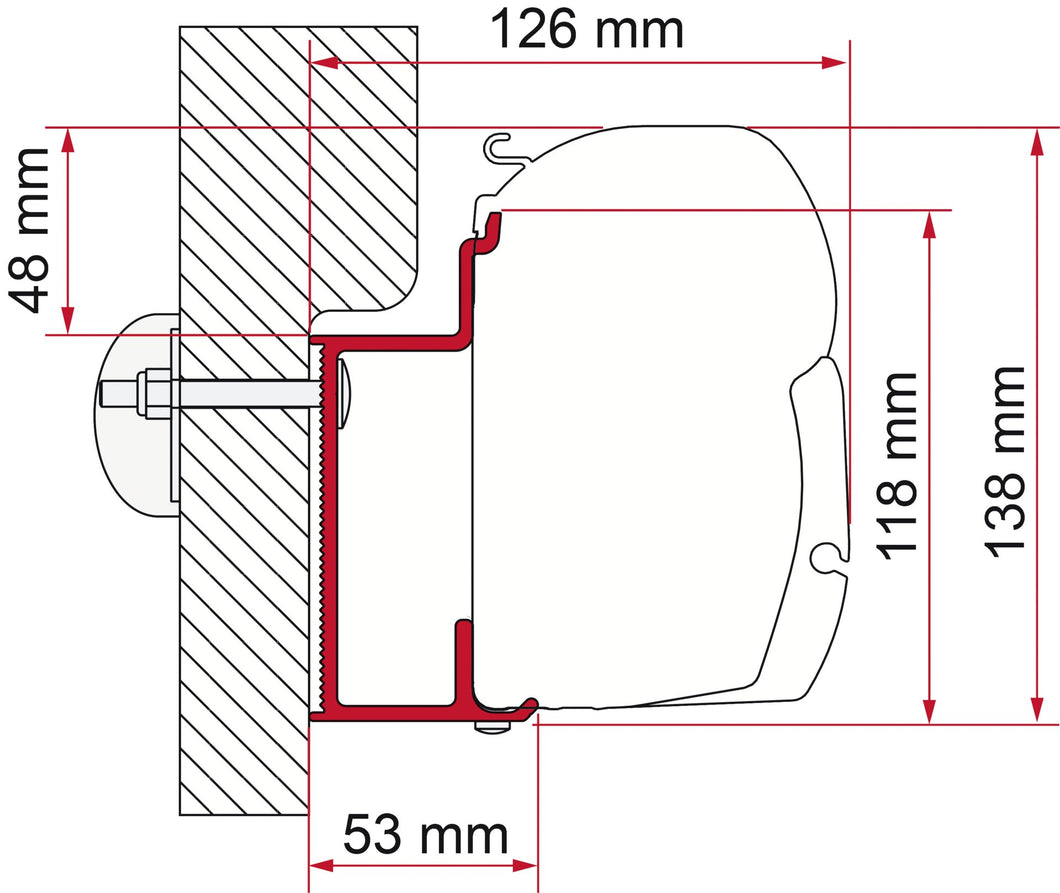 Adapter Eura Mobil-Karmann 350 cm (S)