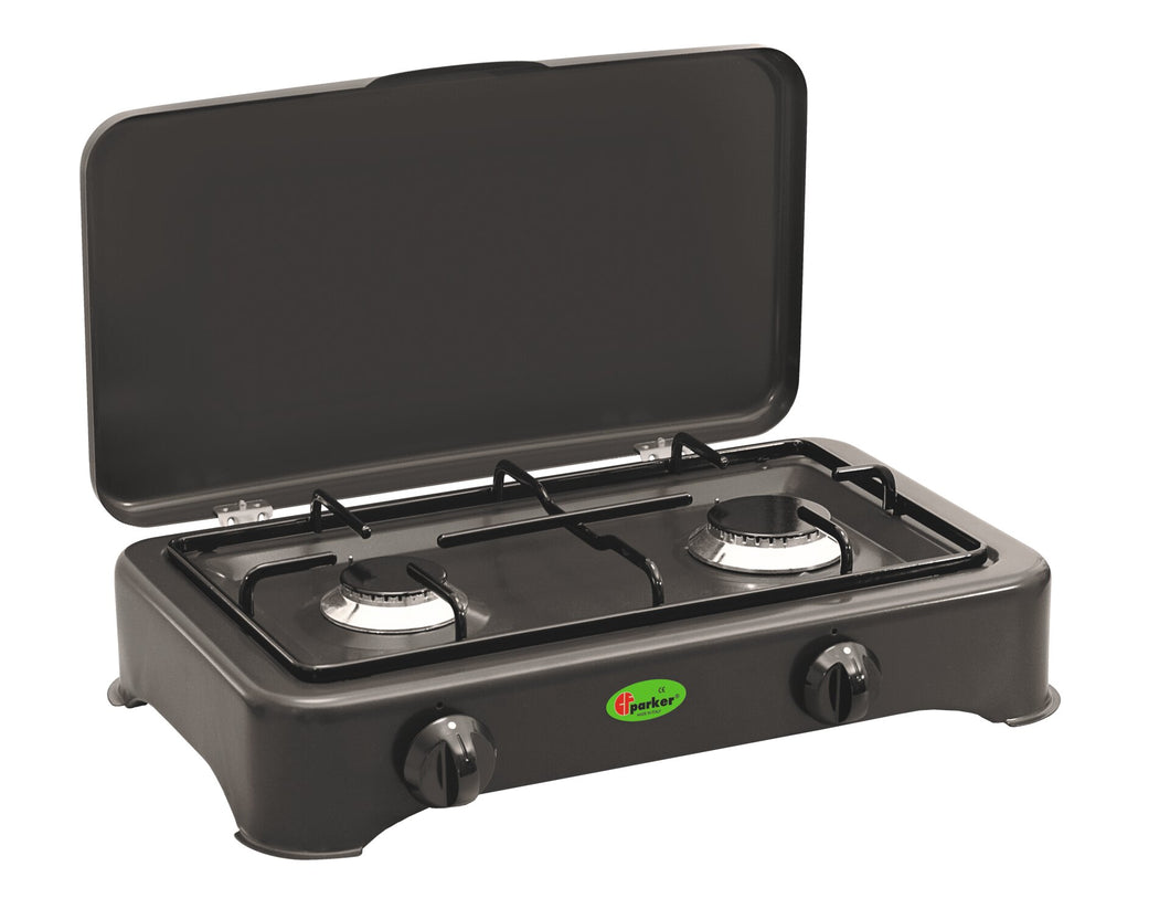 Enamel two-burner hob anthracite