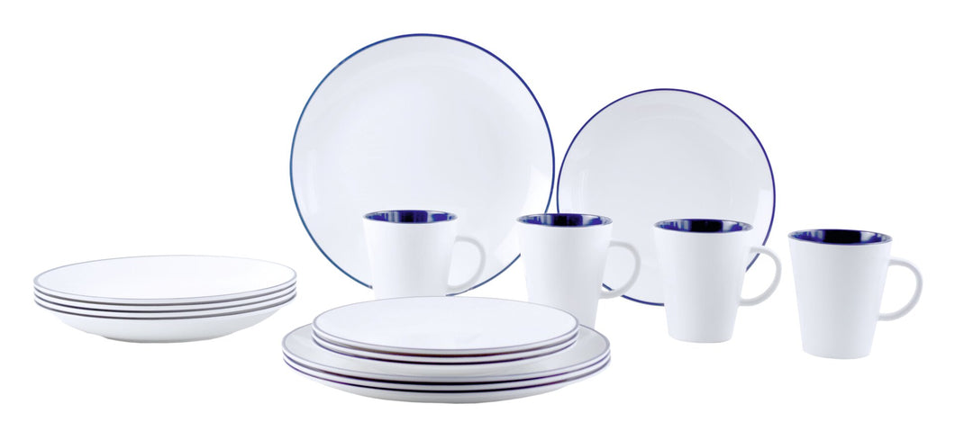 Melamin-Set LINEA blau 16 tlg. (R)