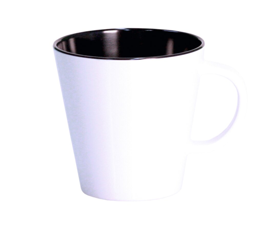 Tasse LINEA weiß-schwarz (R)