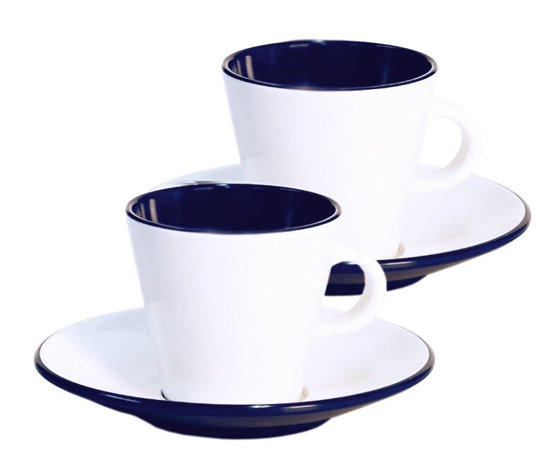 Espresso-Set LINEA blau 4 tlg. (R)