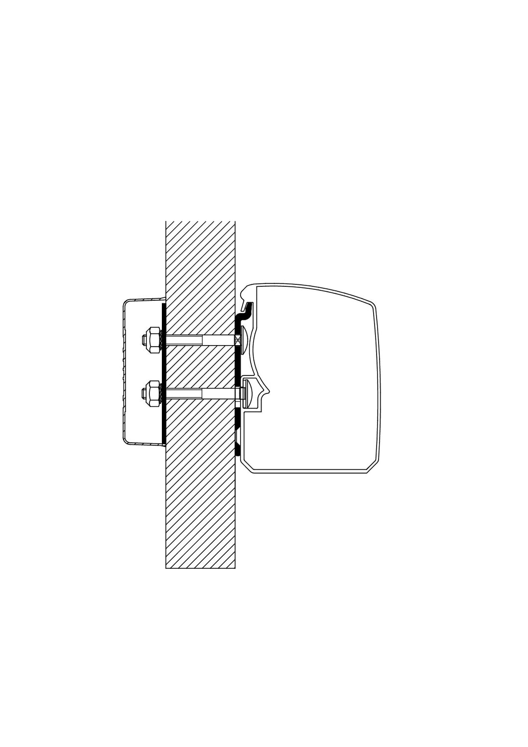 Adapter T 3200 - Flat wall