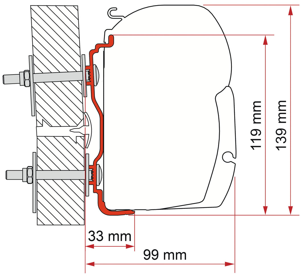 Adapter Hymer from 2016, 300 cm (S)