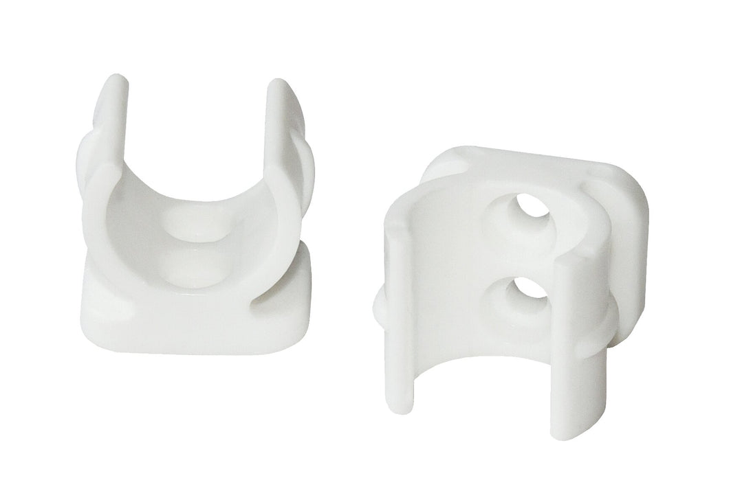 White replacement clips for folding toilet