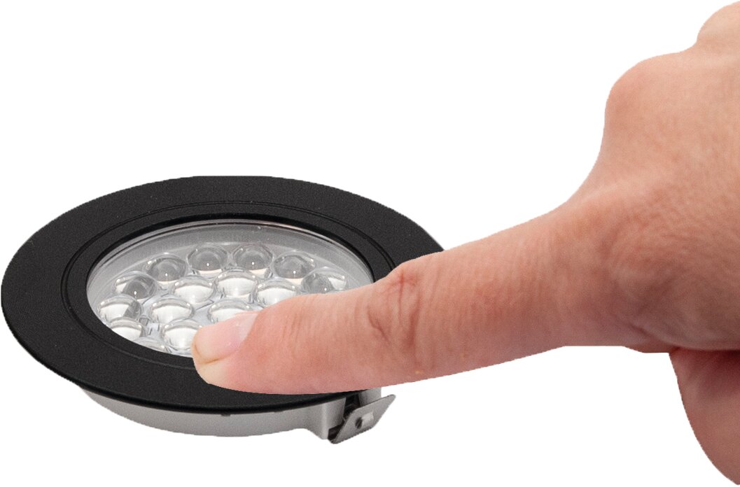 Mini Touch LED downlight CORVUS black