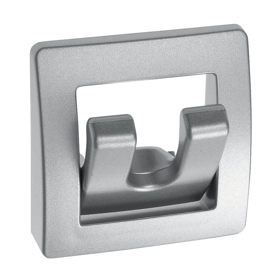 Wardrobe hook 2-fold silver