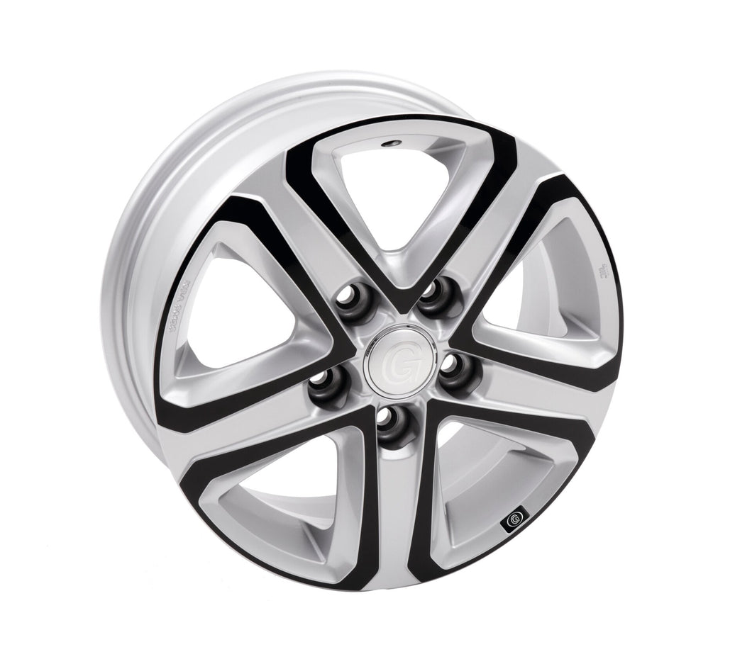 Alloy wheel GSM6 6.5x16 Silver Black Glossy