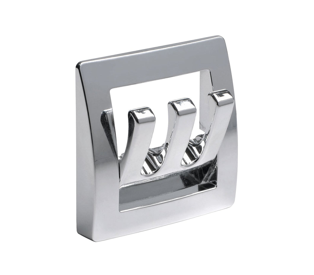 Coat hook 3-fold chrome