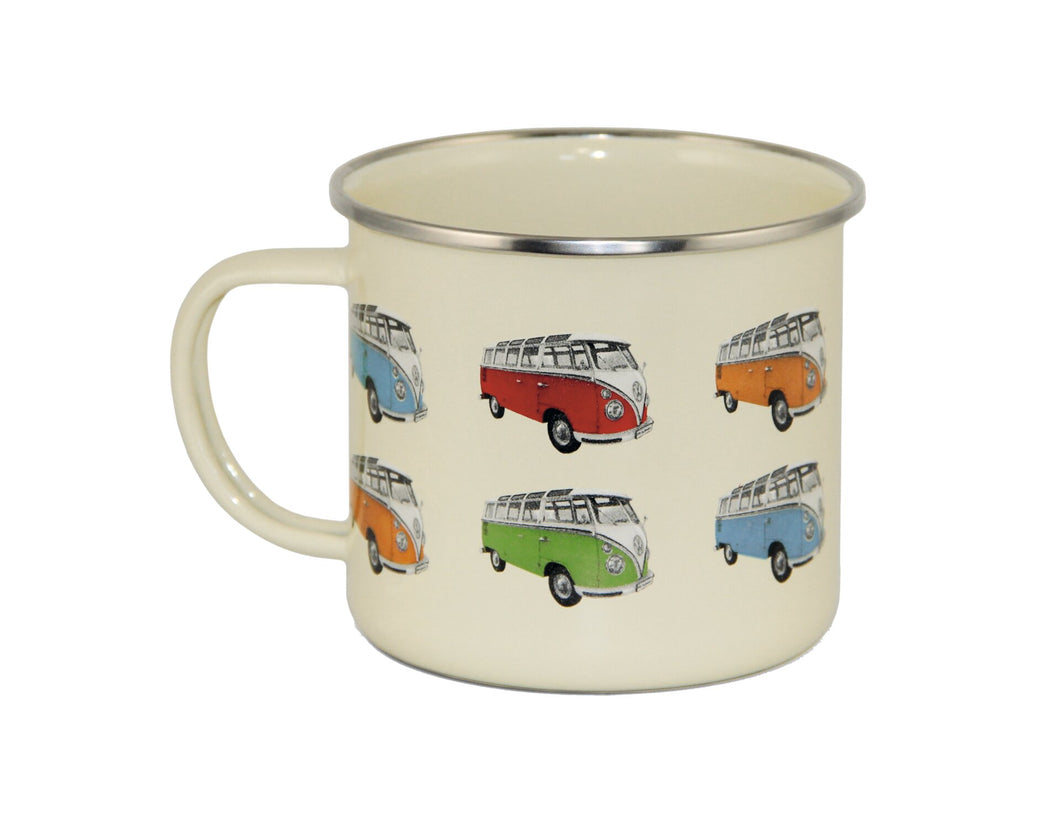 VW Collection Emaille Tasse weiß