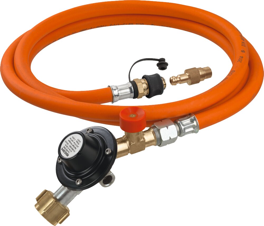 Regulator hose line set