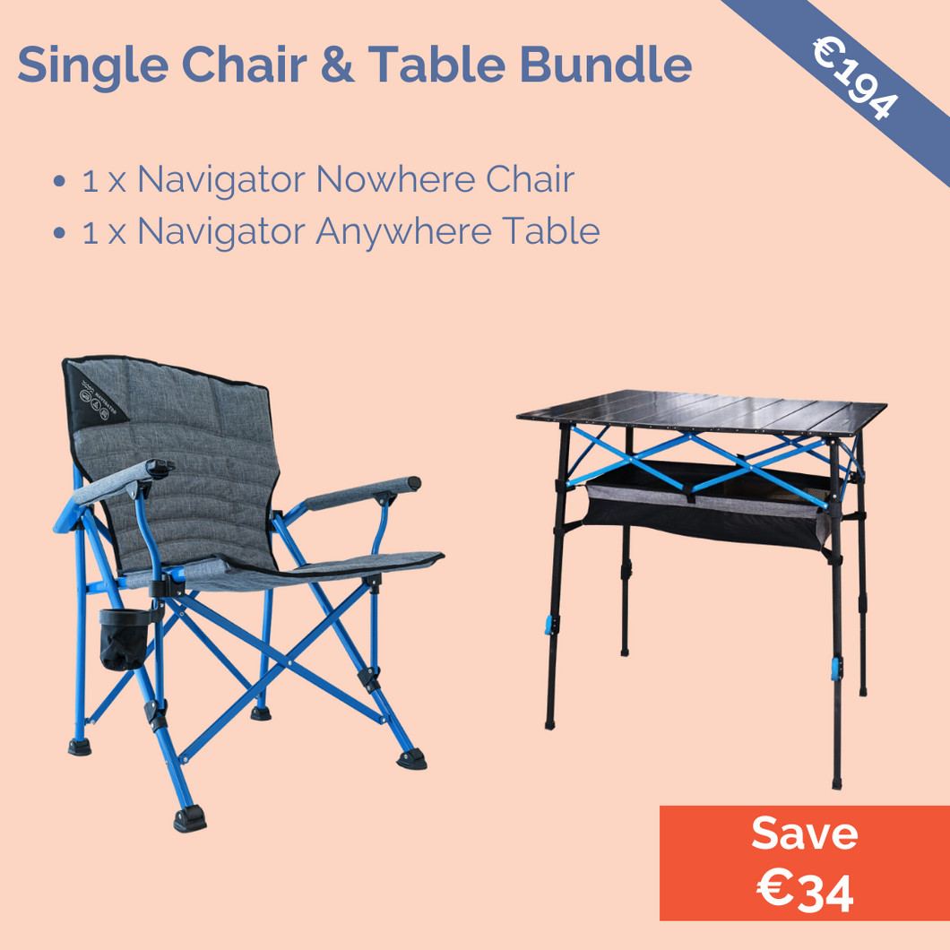 Camping Single Chair & Table Bundle - KUMPL