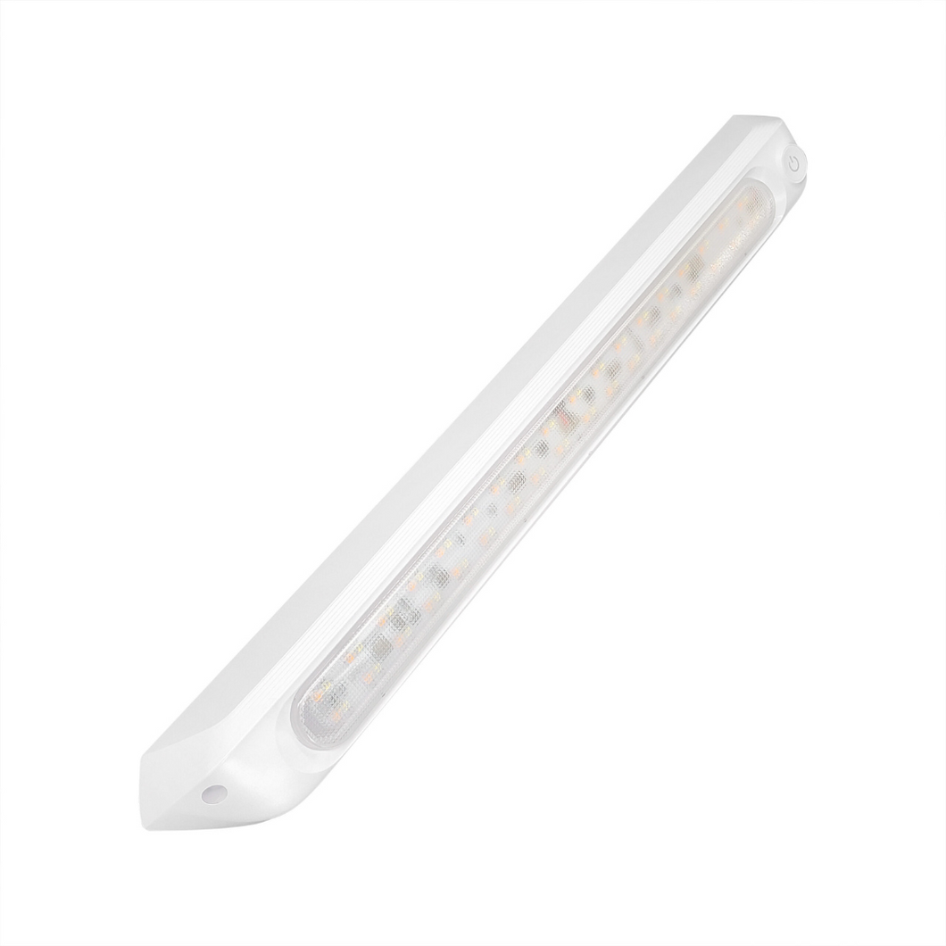 White Dual Led (white/amber) Awning Light - With Switch 500mm
