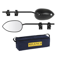 Lade das Bild in den Galerie-Viewer, Milenco Aero 3 Mirror Convex Twinpack. Mandelform. Erweitert die Sicht. Chrom-Sicherheitsglas. Produktbild. 
